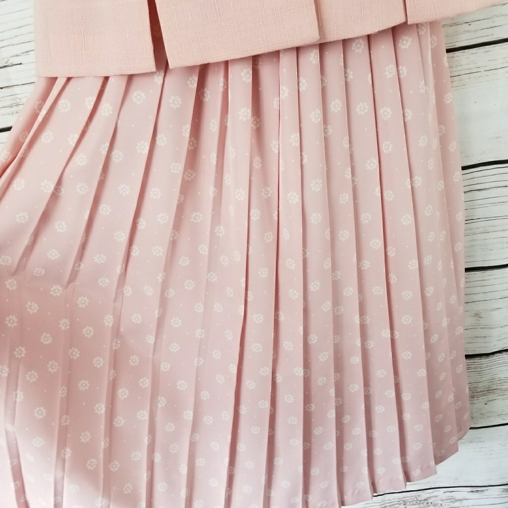 Leslie Fay | Vintage 70s 3 Piece Skirt Suit Set - Picture 7 of 8